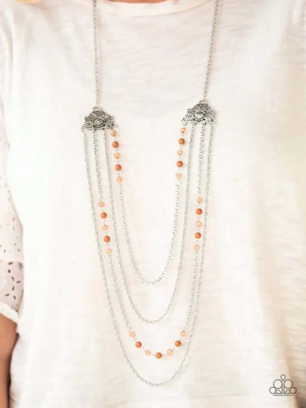 Paparazzi Jewelry Accessories - Pharaoh Finesse - Brown Necklace - Vintage